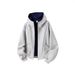 Unisex Zip-Up Hoodie – Oversized Open-Front Sweatshirt With Adjustable Hood (Black/Light Grey/Navy, Cotton-Blend, S-XXL, Relaxed Fit For Layering)_viptrois.com