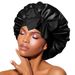 Elastic Ribbon Satin Round Hat, Cross Border Hot Sale Solid Color Silk Sleeping Hat, Wide Brim Turban Hat, One Piece Dropshipping_viptrois.com