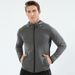 Man's clothing Long zip hooded sports coat Men's workout clothes muscle training running_viptrois.com