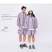 Men's Outdoor Sports Set Breathable Sun Protection Hooded Jacket Shorts With Dual Zipper Lightweight Polyester For Running Hiking (White/Grey/Purple)_viptrois.com