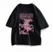 【DORAE】2026 Breathable T-shirt (Eco Cotton) Black (3D "Tranquillity Coconut Palm Retro" Print & Pink-Black Accent) – Pioneer Style For Weekend Getaway_viptrois.com
