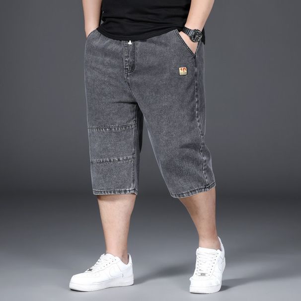 Jeans Shorts With Loose Straight Fit, Elastic Waist, Plus Extra Padding And Wide Legs, New Style_viptrois.com