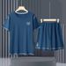 Men's Clothing Stylish Casual Shorts & T-Shirt 2-Piece Set - Trendy Color Blocking & Embroidery Design - Breathable Polyester - S/M/L/XL/2XL/3XL/4XL_viptrois.com