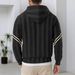 Premium Men's Jacquard Hooded Sweatshirt - Lightweight, Comfortable & Stylish Pullover For Autumn (White, Navy, Black, Gray, Khaki)_viptrois.com