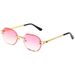 Fashion Frameless Metal Sunglasses - Small Frame (Trendy Unisex Glasses For Women & Men)_viptrois.com