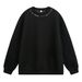 Vintage Heavyweight Crewneck Sweatshirt – Oversized Letter Print Unisex Hoodie (Black/Navy/Ash, M-5XL, Fleece-Lined)_viptrois.com
