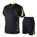 Men's Ice Silk Running Sports Suit - Quick Dry Gym T-Shirt & Shorts Set - Summer Workout Clothes For Jogging, Fitness - Breathable & Lightweight_viptrois.com