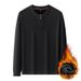 Casual Stand-up Collar Half-zipper Sweater, Solid Color Fleece Thickened Large-size Long-sleeved Bottoming Shirt_viptrois.com