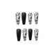 Autumn And Winter Frosted Leopard Long Ballet Armor Foreign Trade Nail Nail Patch Nail Piece Removable Wear Armor 24 Pieces_viptrois.com