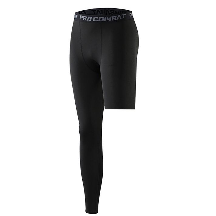 Men's clothing Fitness pants Leggings Men's high stretch running track compression basketball leggings_viptrois.com