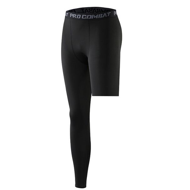 Men's clothing Fitness pants Leggings Men's high stretch running track compression basketball leggings_viptrois.com