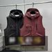 Men’s Plus Size Hooded Vest Jacket – Sleeveless Winter Coat With Multi-Pockets, Warm & Comfortable (Black/Brown, 4XL-11XL, Up To 380 Lbs)_viptrois.com