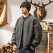 American Rro Heavyweight Baseball For Men, Loose Fit, Trendy Brand, Autumn And Winter Floral Yarn Old Money Style_viptrois.com