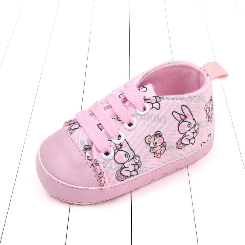 Spring and Autumn Hot Baby Shoes 0-12 Months Baby Cartoon Canvas Shoes Baby Soft Sole Toddler Shoes YS-18_viptrois.com