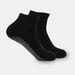 Black and white men's socks, dotted sports floor socks, sweat absorbent, breathable and non slip socks, trampoline socks and yoga socks_viptrois.com