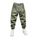 Men's Clothing European Style Casual Green Pants Spring/Summer Trendy Korean Slim Fit Long Trousers With Spliced Cuffs Jogger Leg_viptrois.com