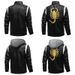 2022 Large PU Leather Coat Standing Collar Knitted Hooded Men's Jacket Korean Version New_viptrois.com