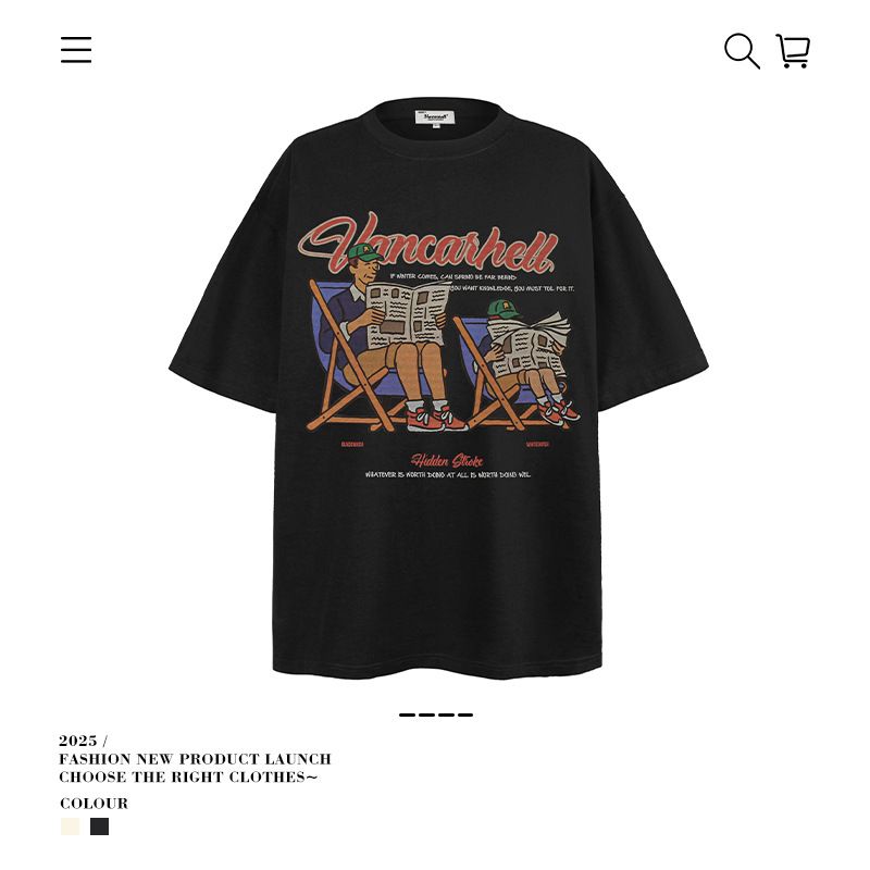 Men's Clothing Fun Cartoon Character Print Short Sleeved T Shirt Men's Summer New Loose Couple Casual Half Sleeved Shirt_viptrois.com