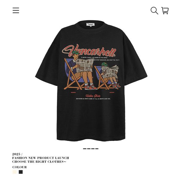 Men's Clothing Fun Cartoon Character Print Short Sleeved T Shirt Men's Summer New Loose Couple Casual Half Sleeved Shirt_viptrois.com