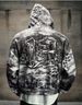 American Retro Camouflage Hooded Sweatshirt for Men Street Style 3D Print Loose Fit Zip up Top Cross Border Hot Selling_viptrois.com