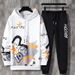 Teen Hooded Sweater Men's And Women's Spring And Autumn Loose Casual Cartoon Graffiti Ins Top Jacket_viptrois.com