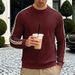 Cross-border American Spring And Autumn Basic Men's Round Neck Contrasting Color Light And Familiar Casual Versatile Thin Sweater_viptrois.com