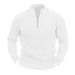 Loom Autumn Long Sleeve Knitted 2025 New European And American Style Casual Pullover Half-Zip Solid Color Stand Collar_viptrois.com