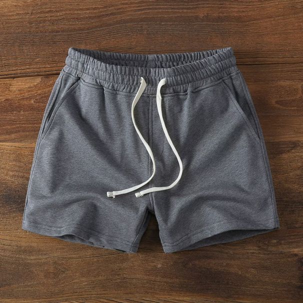 Men's Clothing Sports Shorts Cotton Fitness Training Three Point Shorts Casual Gray Basketball Pants_viptrois.com