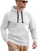 Monochrome Man- 25 European And American Autumn Winter Men's Jacquard Small Check Long Sleeve Hooded Pullover Loose_viptrois.com