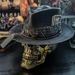 Halloween "Sad Reaper" handmade skull hat plush cowboy hat Halloween_viptrois.com