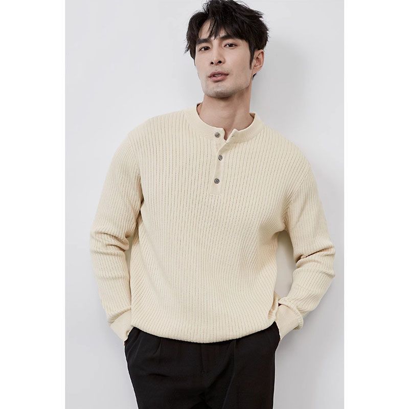 Men's Long Sleeve Knit Polo Shirt - Breathable, Comfortable & Stylish Casual Wear For Spring & Autumn_viptrois.com