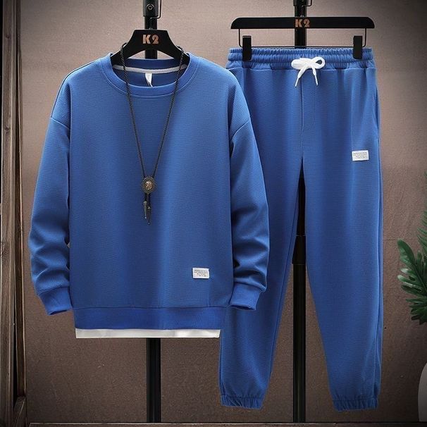 Men's Sweatshirt Spring And Autumn Style One Set Autumn Clothing Trendy Men's Clothing Two Piece Suit 2024 New Autumn Sports Suit_viptrois.com
