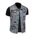 Men's Clothes Motorcycle Badge Cowboy Clip Men Riding Sleeveless Vest_viptrois.com