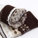 Autumn And Winter Adult Warm Gloves Women's Jacquard Knitted Touchscreen Yarn And Velvet Anti Cold Finger Gloves_viptrois.com