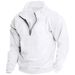 Men’s Fleece-Lined Stand Collar Half-Zip Sweatshirt – Winter Thermal Long Sleeve Pullover (S-XXXL)_viptrois.com