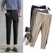 Men's Clothing Men's Small Suit Pants Nine Points Thick Straight Slim Feet Casual Suit Pants_viptrois.com