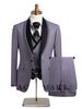 CT 【Plus Size】Men's Green Lapel Host Wedding Suit Groomsman Three-Piece Set_viptrois.com