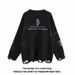 American Design Distressed Letter Jacquard Knit Sweater Loose Fit Unisex National Trend Street Style Long Sleeve Top_viptrois.com