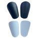 Mini Football Shin Guards 2-Pack (Black & White) - Small Size 8x5cm & 10x6cm - Lightweight Protective Gear For Youth & Kids Soccer Training_viptrois.com