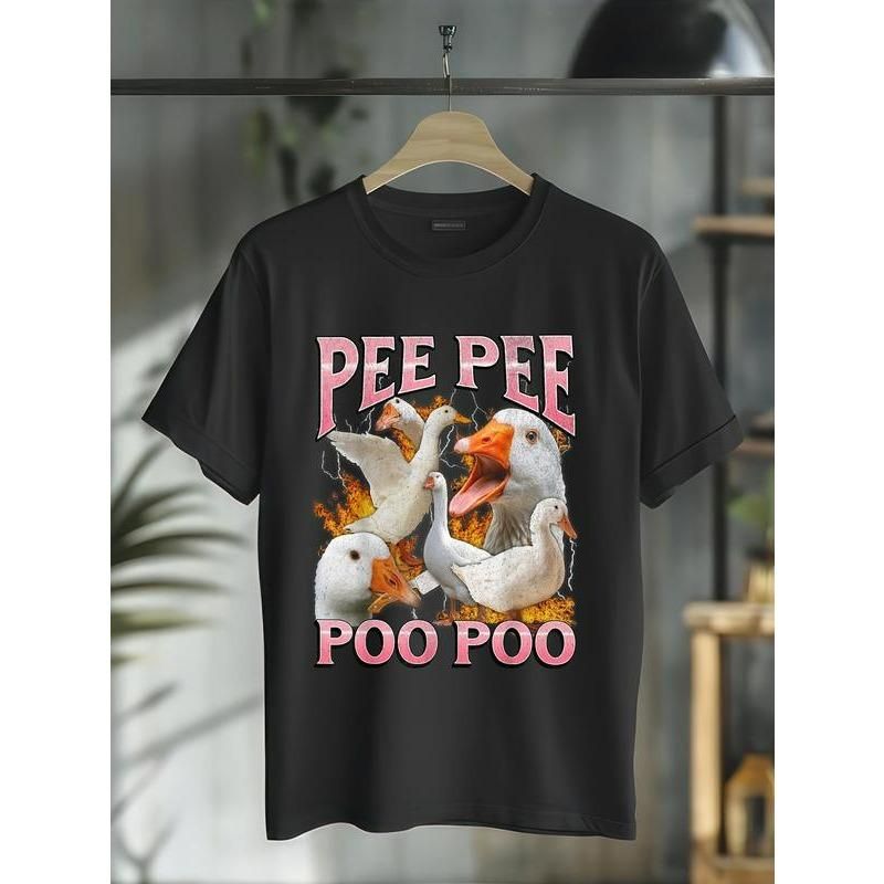 Camiseta Gráfica Y2K Algodón 100% Con Meme Divertido De Ganso_viptrois.com
