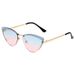 Men's Sunglasses New Frameless Metal Cat Eye Sunglasses Small Frame Personality Trend Triangle Sunglasses Women's Fashion Glasses_viptrois.com