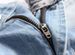 Man's clothing Featured trend hand wear worn out of stock youth zipper cardigan blue cotton mid-waist no-spring medium pants_viptrois.com