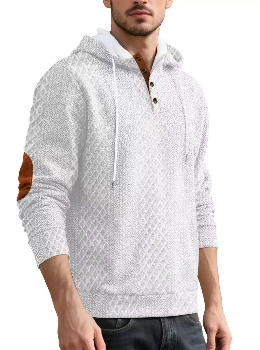 Cross-Border European And American New Jacquard Hooded Pullover Long Sleeve Jacket Fashion Casual Sports Loose Men's_viptrois.com