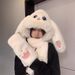 Radish Rabbit Lei Feng Women's Winter Warm and Cute Plush Hat Scarf Glove One Piece Thick Neck Set_viptrois.com