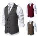 Men's Tweed Suit Vest Retro Lapel Double-breasted Vest, The Same As Shelby_viptrois.com