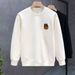 Men's Clothing autumn new style sweatshirt men's style brand slim casual round neck plus velvet pullover long sleeve jacket top_viptrois.com