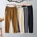 Men's Clothing Ramie Refreshing Breathable Casual Pants Straight Pants Elastic Waist Beach Cotton And Linen Trousers Men_viptrois.com