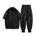 Men's Clothing High-End Tang Suit Short-Sleeved Shirt Drawstring Pants _viptrois.com