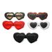 Love Sunglasses Personality V Wide Rimmed Red Men And Women Sunglasses Internet Celebrity Fashion Plastic Tooth Peach Heart_viptrois.com
