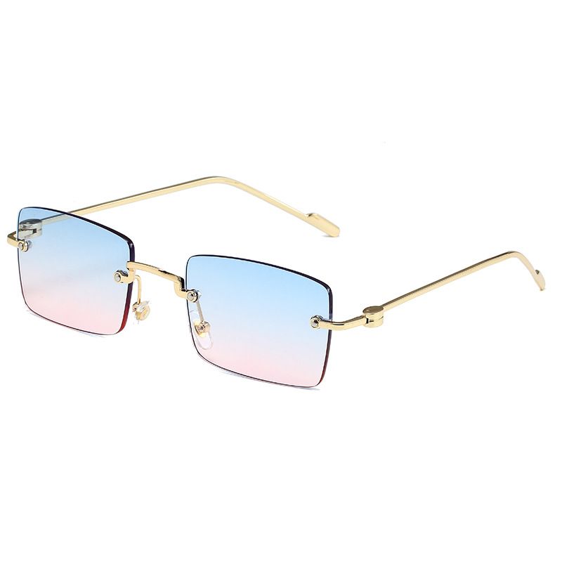 Women's Frameless Small Sunglasses - Fashion Trimmed, UV400 Protection, Trendy Style_viptrois.com